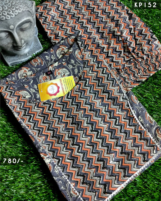 PREMIUM PURE COTTON GRAY KURTI PANT SETS - KP152